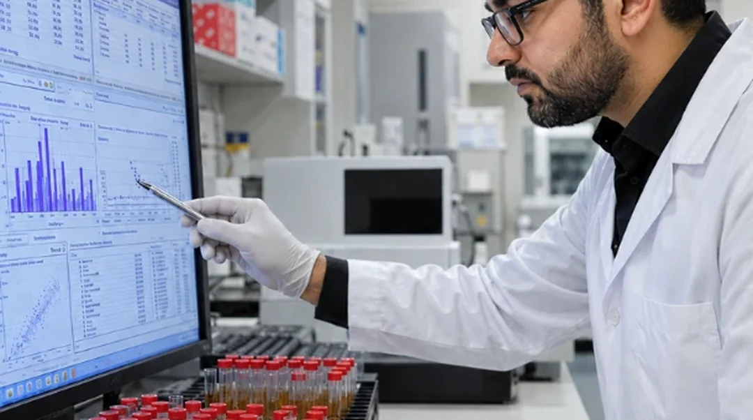 Analytical laboratory at Molkem Labs, where preformulation characterisation is carried out